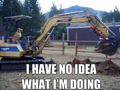CAT equipment no idea what I'm doing meme