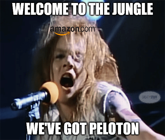 Welcome to Jungle Amazon Peloton partnership meme