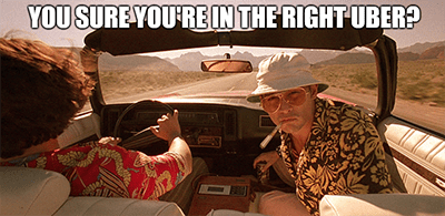 Wrong Uber fear and loathing meme