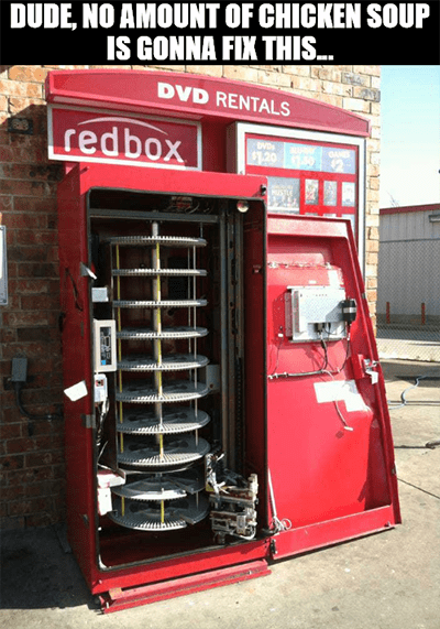 Redbox Chicken Soup streaming merger meme