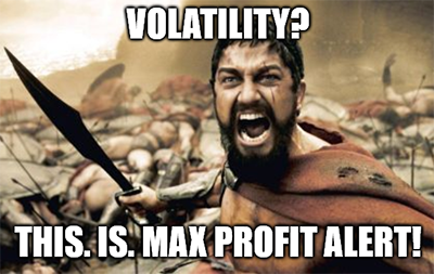Volatility this is Max Profit Alert meme