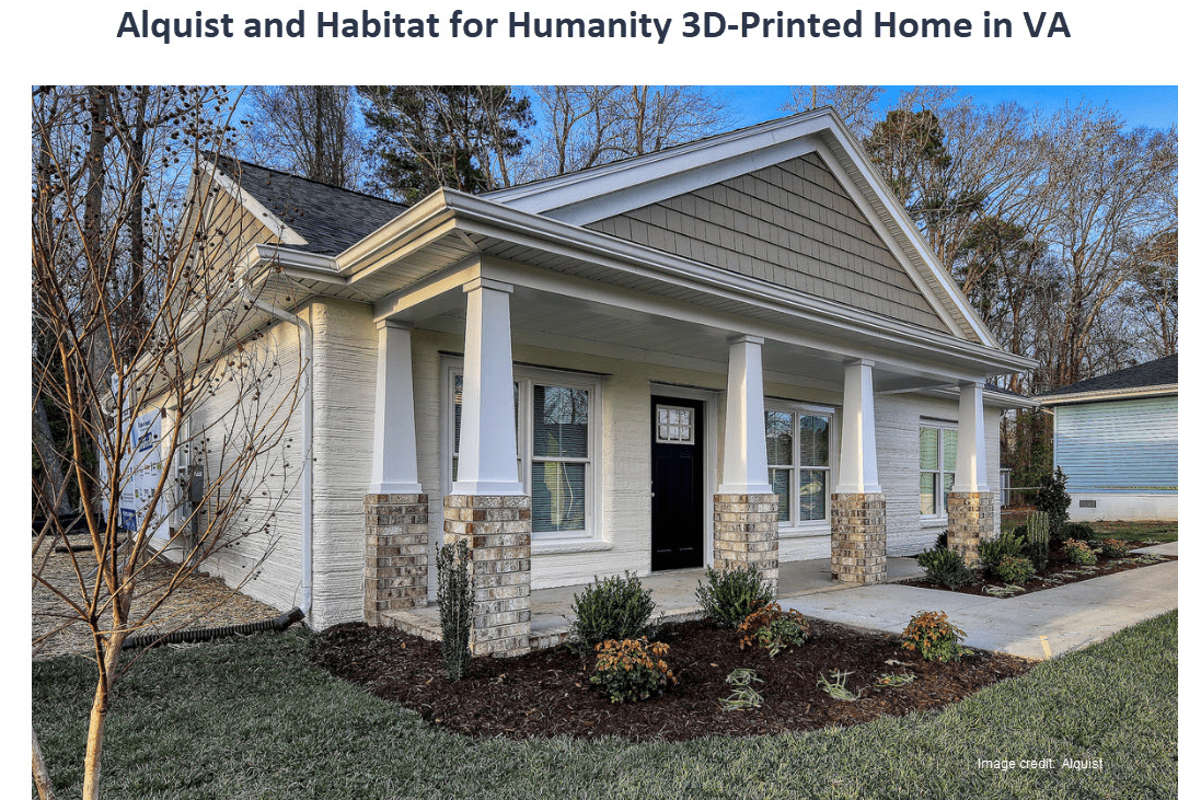 Alquist and Habitat for Humanity 3d-printed home in VA