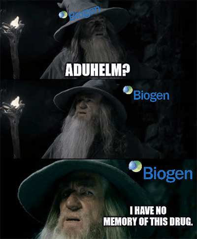Aduhelm no memory of this meme