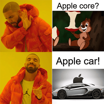 Apple Car Drake meme