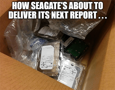 Seagate broken hard drive shipped SSD meme