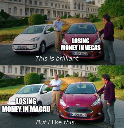 Losing money in Macau this is brilliant meme
