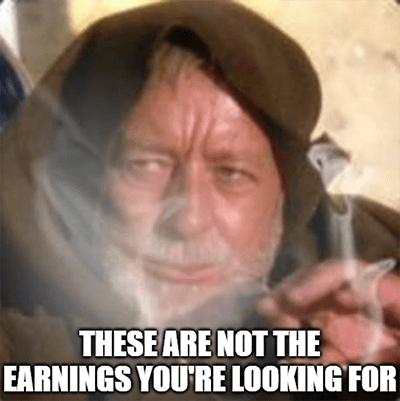 Obi Wan Aurora Cannabis earnings meme