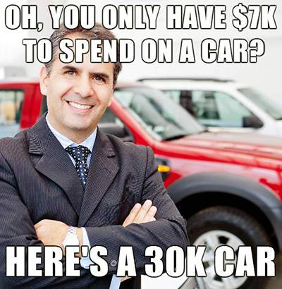 CarMax used car salesman meme