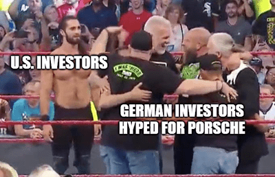 German investors hyped for Porsche IPO meme