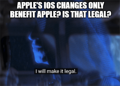 Apple iOS changes benefit Apple meme