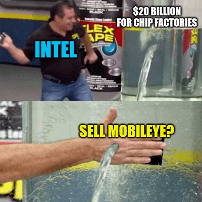 Intel sell Mobileye $20 billion for factories meme