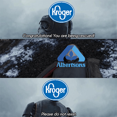 Kroger rescues Albertsons do not resist meme