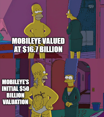 Mobileye valuation IPO spinoff $50 billion meme