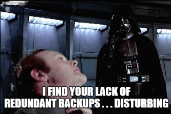 Western Digital redundant backup Vader disturbing meme