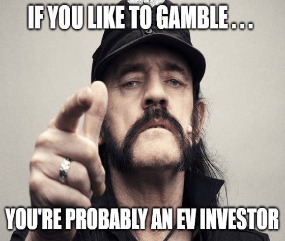 Tesla automakers Ford GM Lemmy if you like to gamble meme