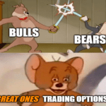 Bulls vs Bears vs options Tom & Jerry meme
