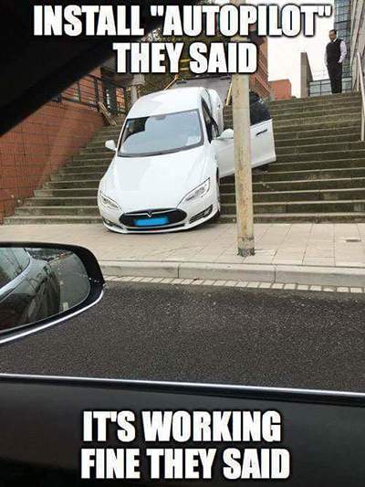 Tesla autopilot meme