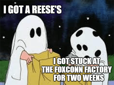 Got a rock stuck at FoxConn meme