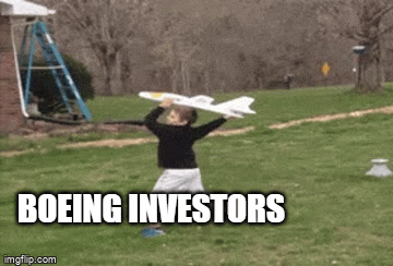 Boeing investors plane Defense program loss meme