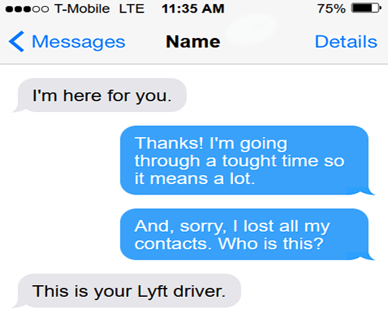 Lyft driver I'm here for you meme