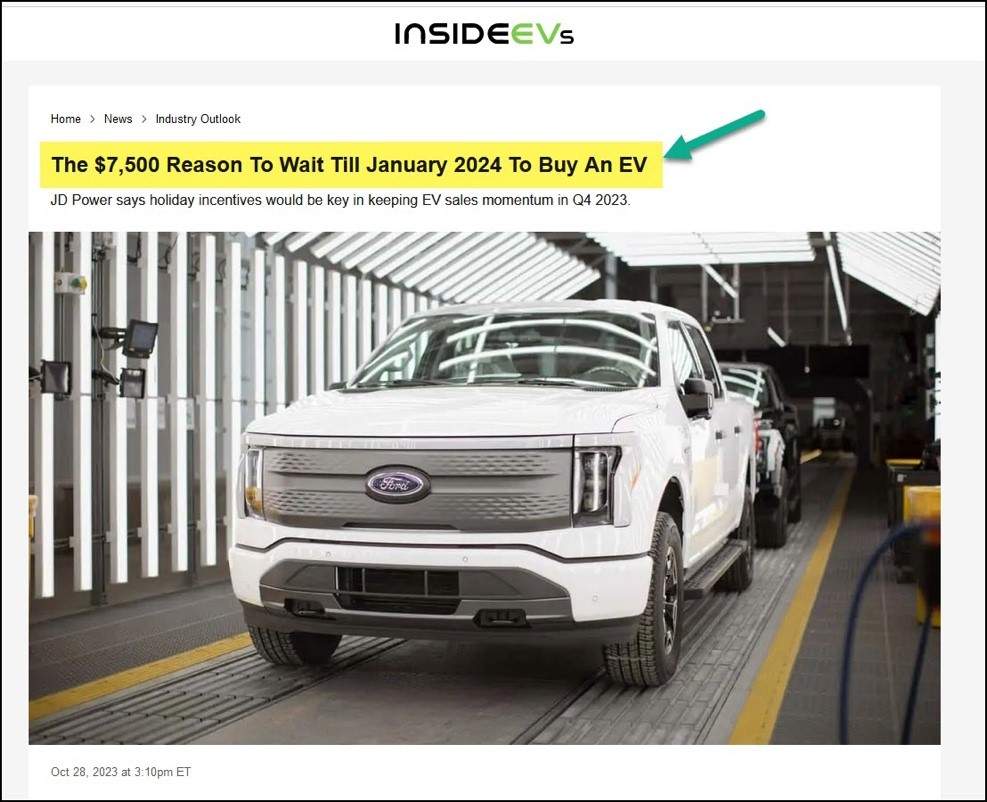 Electric Vehicle Tax Credit