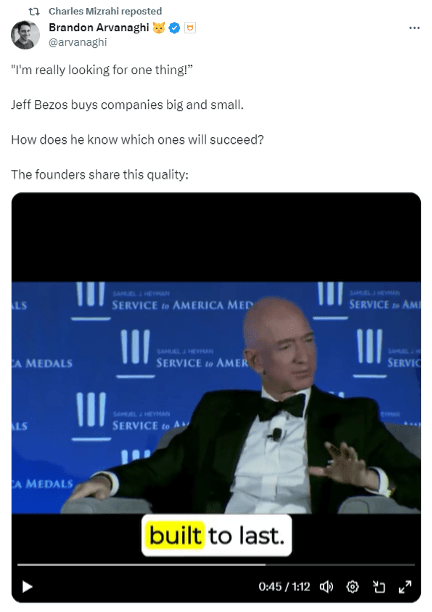 Jeff Bezos & Brandon Arvanaghi Tweet (X)