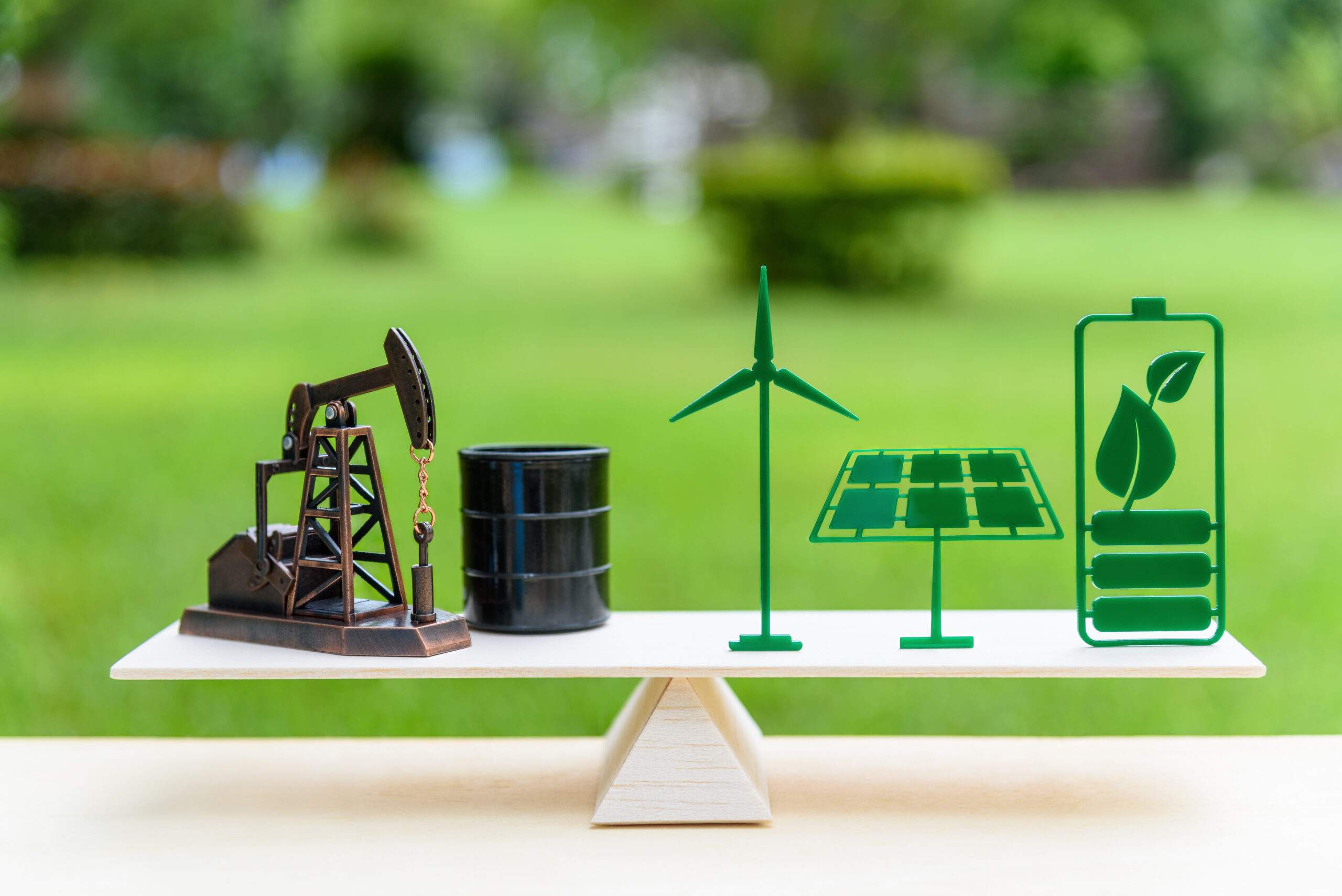 Future of energy: oil vs. renewable energy.