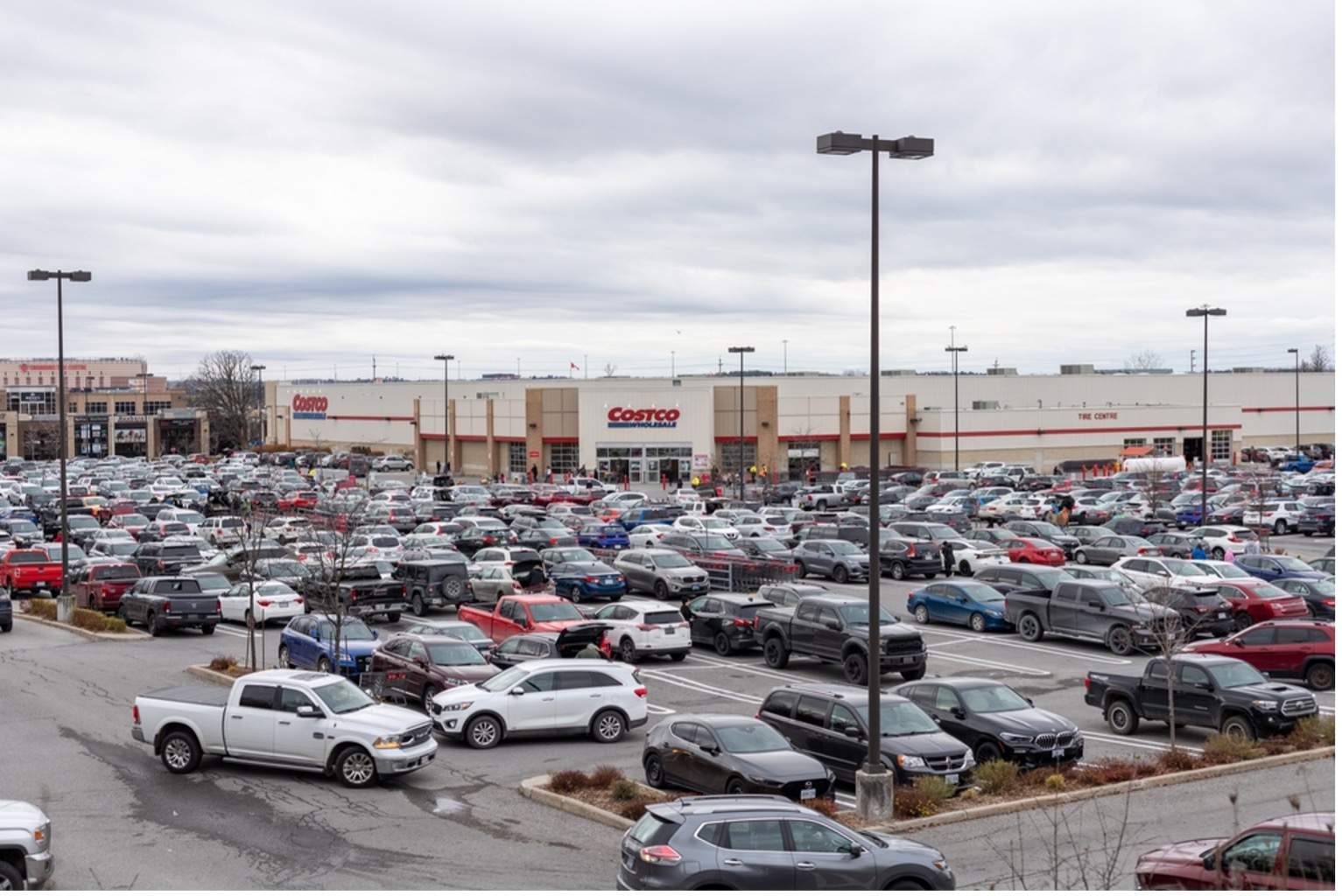 Costco Supermarket Parking Lot