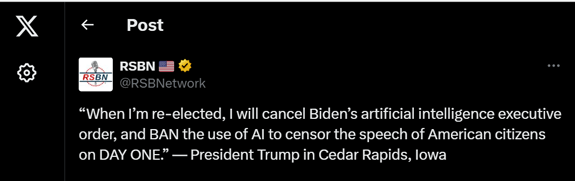 Trump to cancel Biden's AI overreach