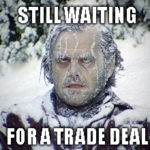 There’s a cold front blowing in from the East. China turns cold on Trump’s tariff comments.