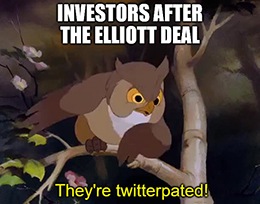 Elliott Management strikes a deal with Twitter Inc. (NYSE: TWTR), and investors are twitterpated.