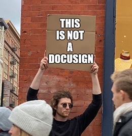 After plunging 9% during Thursday’s tech terror, DOCU shares fell another 11.5% today. 