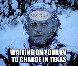 Frozen EVs charging in Texas meme small