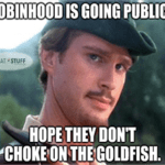Robinhood's going public choke on the goldfish meme small