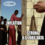Inflation and strong U.S. jobs data JCS meme small