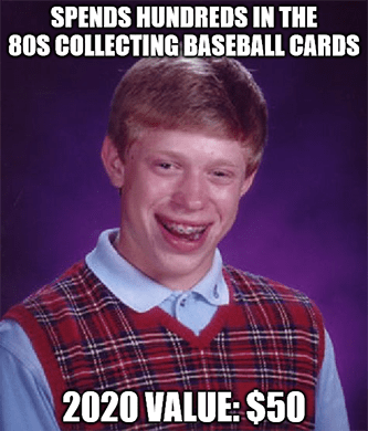 Collecting baseball cards Topp SPAC meme