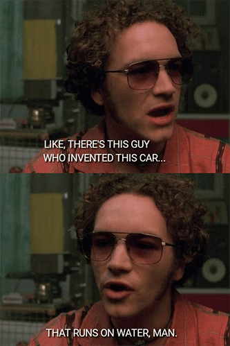 Hyde there's this guy car runs on water meme