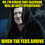 Zuckerberg Facebook quite operational Feds FTC meme small