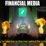 Financial media Robinhood pay no attention man behind curtain small
