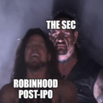 The SEC undertaker vs Robinhood Post-IPO meme small