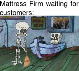 Mattress Firm Skeleton SpongeBob Meme
