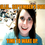 September Over Time To Wake Up Meme Small - stock market boos