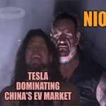 Nio Undertaker Tesla dominating China's EV market meme small