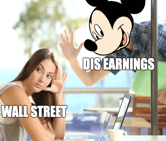 DIS Earnings Wall Street Ducking Away Meme Big 