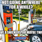 ChargePoint station EV Snickers not going anywhere meme small