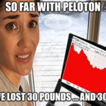 Peloton lost 30 pounds and 30% bike sell-off meme small