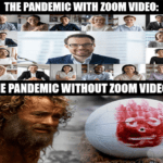 Pandemic With and Without Zoom Castaway Wilson Meme