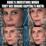 Kohl's investors when Engine Capital's math meme