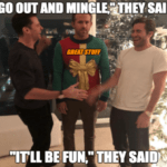 Ryan Renolds Holiday Party Mingle Meme