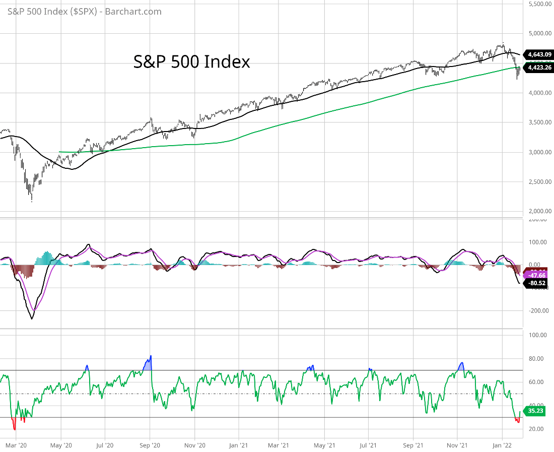 S&P 500 Index Chart in 2021 & 2022